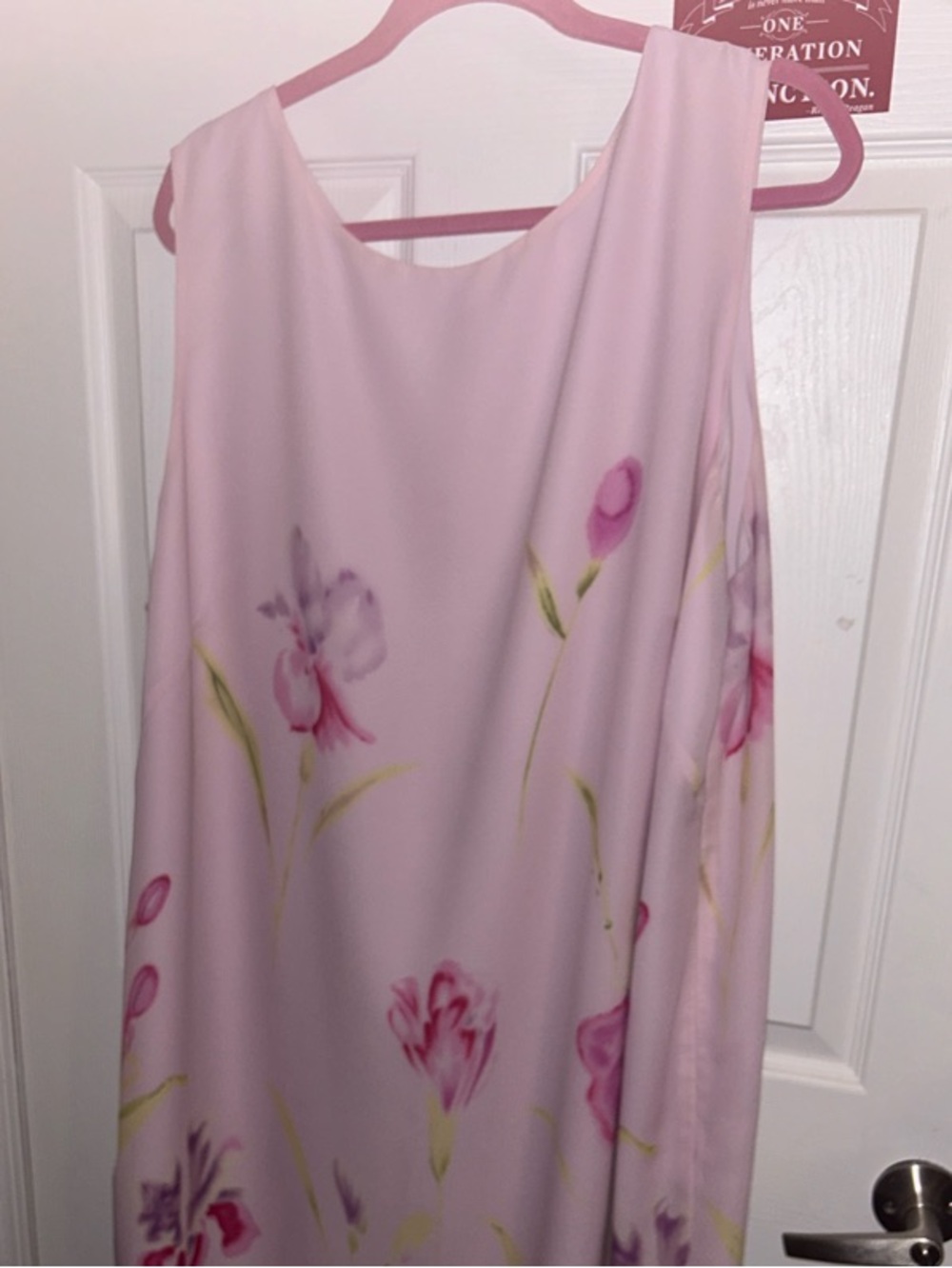 Casual Corner Pink Floral Maxi Dress